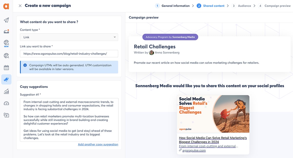 Agorapulse advocacy tool staff retention